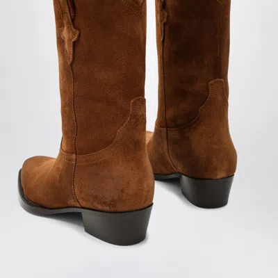 Paris Texas Hilda Boots In Cognac Suede