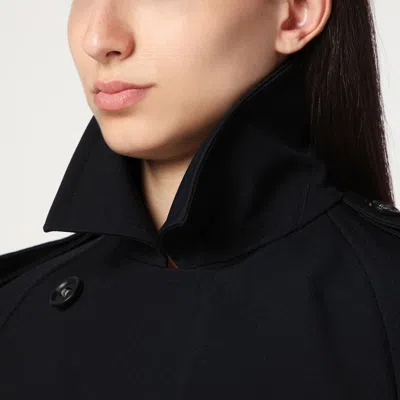 Max Mara Flavio Double-breasted Long Trench Coat In Black