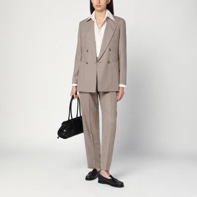 Max Mara Dove Grey Cashmere Trousers