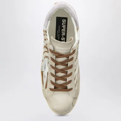 Golden Goose Super-star Sneakers In Zebra Pony Hair