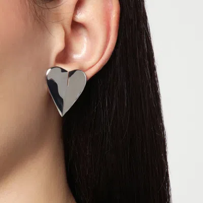 Alaïa Alaia Le Coeur Mini Earrings Silver Women In Silver