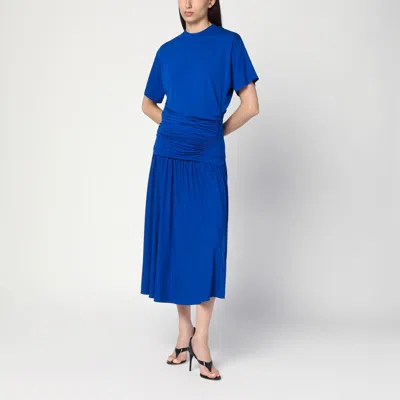 Ferragamo Asymmetric Jersey Midi Dress