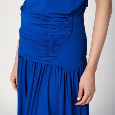 Ferragamo Asymmetric Jersey Midi Dress