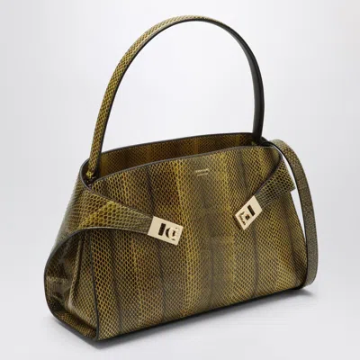 Ferragamo Hug Soft M Bag In Ginger/dark Brown