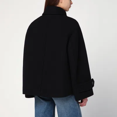 Chloé Double-breasted Black Coat In Wool Blend