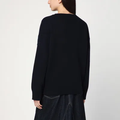 Chloé Navy Blue Sweater In Wool And Cashmere In Black