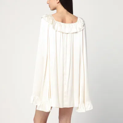 Chloé Milky White Mini Dress In Silk Women