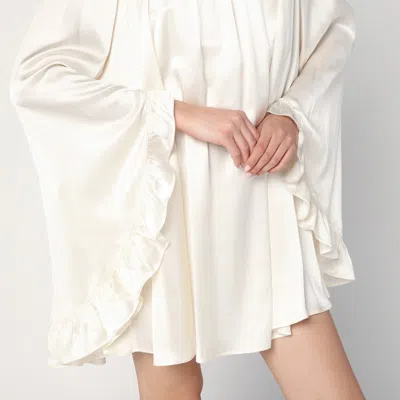 Chloé Milky White Mini Dress In Silk Women