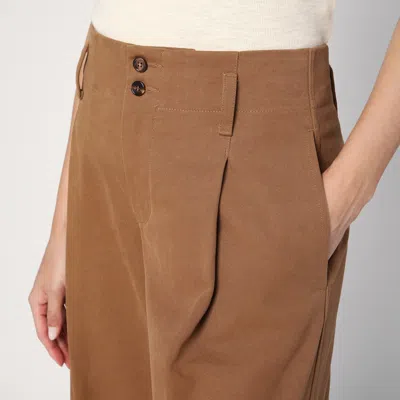 Chloé Brown Palazzo Pants In Cotton