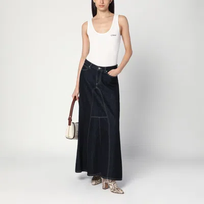 Chloé Logo Embroidered Cotton Rib Tank