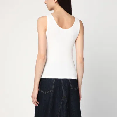 Chloé Logo Embroidered Cotton Rib Tank