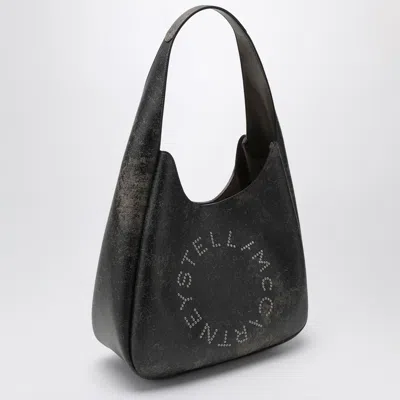 Stella Mccartney Large Hobo Bag With Aged Effect And Logo