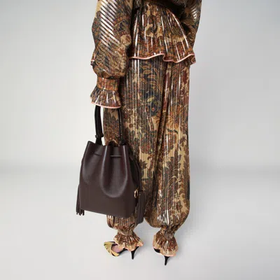 Valentino So Seau Tasseled Leather Bucket Bag