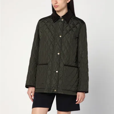 Burberry Quilted Jacket Corduroy Collar Casual
