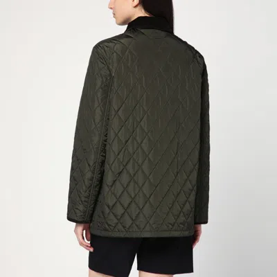 Burberry Quilted Jacket Corduroy Collar Casual