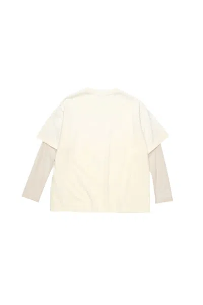 Acne Studios White Layered T-shirt With Print Women