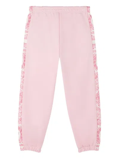 Versace Elastic Waist Sweatpants In Pink