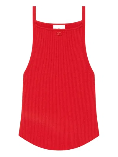 Courrèges Ribbed Halter Top