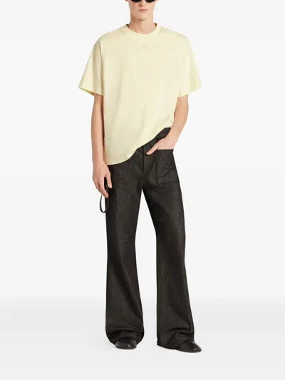 Courrèges Ac-logo T-shirt In Yellow