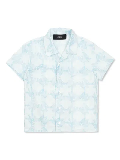 Amiri Short-sleeve Patterned Shirt In Blue