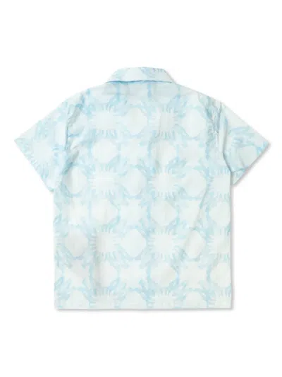 Amiri Short-sleeve Patterned Shirt In Blue