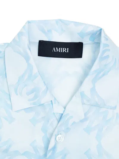 Amiri Short-sleeve Patterned Shirt In Blue