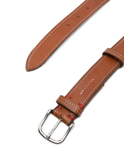 Eleventy Leather Belt In Brown