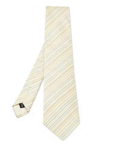 Pre-owned Hermes 2024 Silk Striped Tie