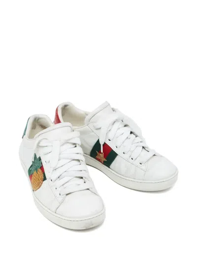 Pre-owned Gucci 2024 Ace Ladybug Web-stripe Sneakers