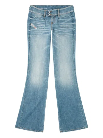 Diesel D-hush 09m58 Bootcut Jeans In Blue