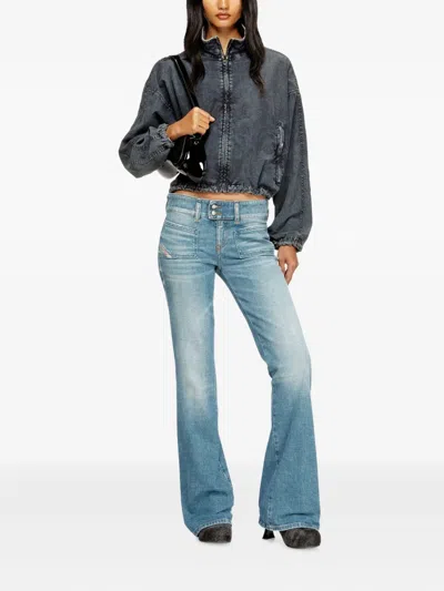 Diesel D-hush 09m58 Bootcut Jeans In Blue