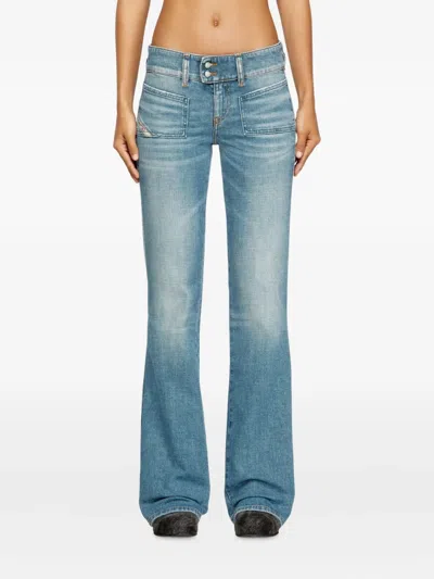 Diesel D-hush 09m58 Bootcut Jeans In Blue