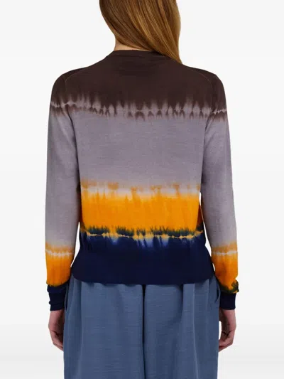 Ferragamo Tie-dye Pullover Sweater In Multi