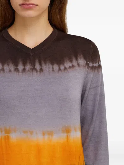 Ferragamo Tie-dye Pullover Sweater In Multi