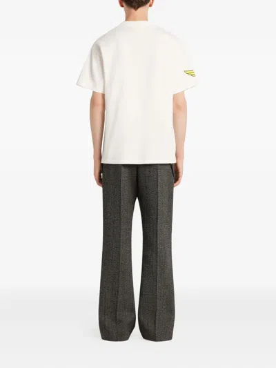 Courrèges Crew Neck Short-sleeved T-shirt In White