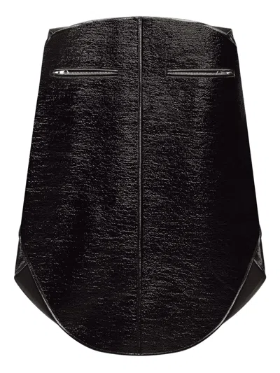 Courrèges Courreges Black Cotton Blend Skirt In Black
