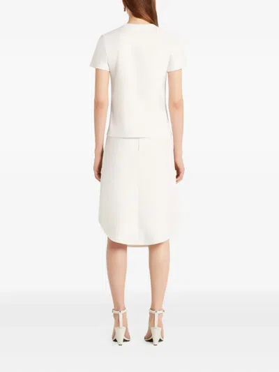 Courrèges Logo-patch Cotton T-shirt In White