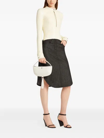 Courrèges Holy Eclipse Half-moon Leather Shoulder Bag