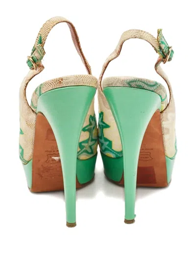 Pre-owned Missoni 2023 135mm Platform Slingback Sandals