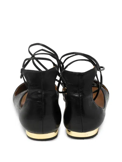 Pre-owned Aquazzura  Laced Flat Pumps