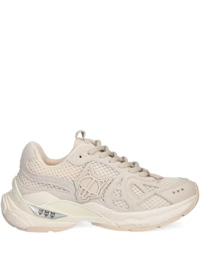 Naked Wolfe Smash Off Suede Mesh Sneakers In Neutral