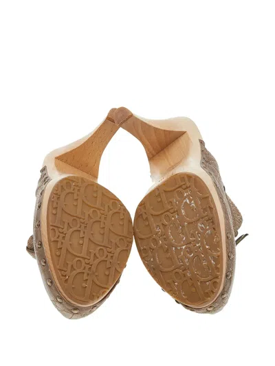 Pre-owned Dior 120mm Cannage Mules