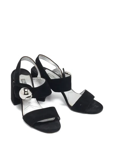 Pre-owned Prada Suede Sphere Heel Sandals