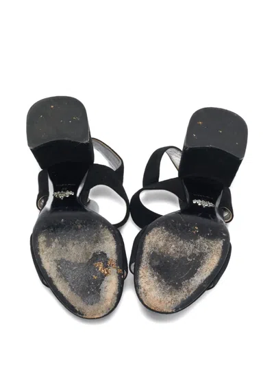Pre-owned Prada Suede Sphere Heel Sandals