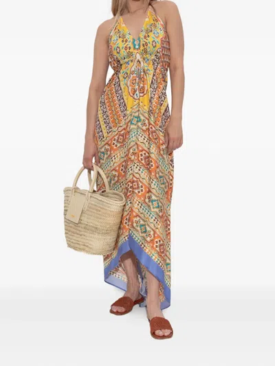 Etro Halter-neck Patterned Dress In Multi