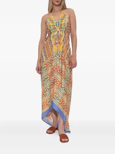 Etro Halter-neck Patterned Dress In Multi