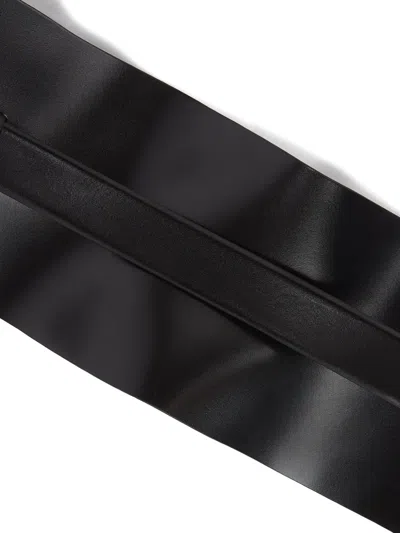 Karl Lagerfeld Essential Multifunction Leather Belt In Black