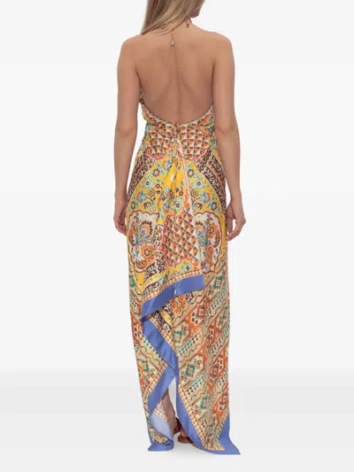 Etro Halter-neck Patterned Dress In Multi
