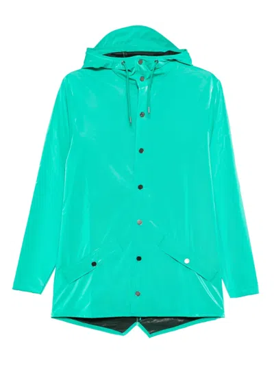 Rains Hooded Jacket In Blue