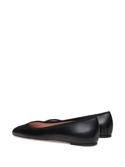Bally Leather Ballet Flats In Black